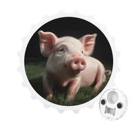 Décapsuleur magnétique amusant en forme de cochon pour réfrigérateur - Aimant puissant pour réfrigérateur - Cadeau pour petit ami, mari, père, blanc