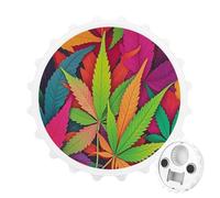 Décapsuleur magnétique amusant en forme de feuille multicolore pour réfrigérateur, aimant puissant pour réfrigérateur, décapsuleur décoratif pour petit ami, mari, père, blanc