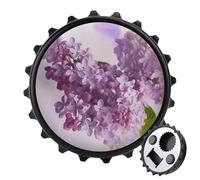 Décapsuleur magnétique amusant en forme de fleurs de lilas pour réfrigérateur - Aimant puissant pour réfrigérateur - Cadeau décoratif pour petit ami, mari, père - Noir