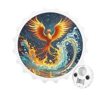 Décapsuleur magnétique amusant en forme de phénix pour réfrigérateur - Aimant puissant pour réfrigérateur - Cadeau décoratif pour petit ami, mari, père, blanc
