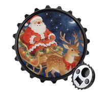 Décapsuleur magnétique amusant pour réfrigérateur - Aimant puissant pour réfrigérateur - Cadeau décoratif pour petit ami, mari, père - Noir