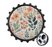 Décapsuleur magnétique en forme de fleurs d'aquarelle pour réfrigérateur - Ouvre-bouteille rond magnétique pour cuisine et bar, cadeau pour les amateurs de bière