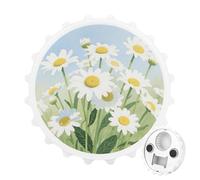 Décapsuleur magnétique en forme de marguerite aquarelle pour réfrigérateur, décapsuleur rond magnétique pour cuisine et bar, cadeau pour les amateurs de bière