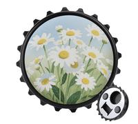 Décapsuleur magnétique en forme de marguerite aquarelle pour réfrigérateur, décapsuleur rond magnétique pour cuisine et bar, cadeau pour les amateurs de bière