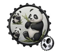 Décapsuleur magnétique Panda pour réfrigérateur | Aimant de réfrigérateur puissant, décoration d'intérieur amusante, décapsuleur créatif avec attrape-capsules