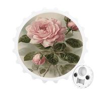 Décapsuleur magnétique vintage rose amusant pour réfrigérateur - Aimant puissant pour réfrigérateur - Cadeau décoratif pour petit ami, mari, père - Blanc