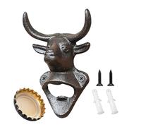 Décapsuleur mural - 9,5 x 14 cm | Décapsuleur en forme de tête de | Gadgets de couvercle de bocal à bière | Support mural pour cuisine, bar, garage, camping, armoire extérieure