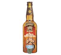 Décapsuleur mural, ouvre-bouteille mural, ouvre-boîte à suspendre | Décapsuleur mural vintage avec récupérateur de bouchons - Convient pour les hommes et les amateurs de bière