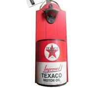 Décapsuleur Mural Texaco Motor Oil Avec Récupérateur De Capsules Bidon