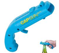 Décapsuleur Pistolet Lanceur de Capsule - Ouvre Bouteille de Bière Amusant, Gadget Insolite pour Fêtes, Bar et Soirées, Accessoire Original en Plastique, Bleu