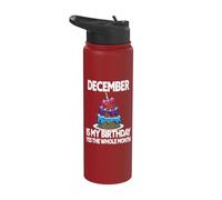 Décembre est mon anniversaire - Oui, tout le mois - décembre Stainless Steel Insulated Water Bottle
