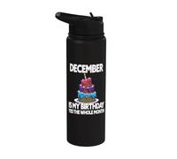 Décembre est mon anniversaire - Oui, tout le mois - décembre Stainless Steel Insulated Water Bottle