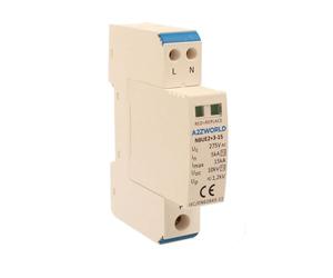 Déchargeur de surtension modulaire, SPD Type 2+3 T2+T3, 1P+1P Seulement 1 Module DIN, 5 kA-15 kA 10 kV AC275 V, IP20 IEC61643-11