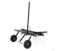 Déchaumeur tractable - DUOKU - TBD100 - 40 pouces - 20 dents acier à ressort - Remorquable VTT/tondeuse