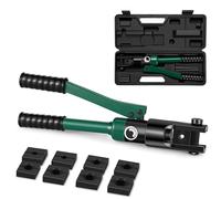 Dechengbao Pince à sertir hydraulique pour cosses de câble 10-120 mm², kit d'outils pour câbles de borne électrique avec 8 matrices (outil de sertissage 10-120 mm²)