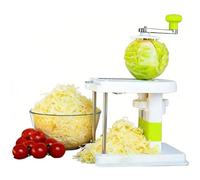 Déchiqueteuse à choux avec 3 lames en acier inoxydable, multifonction et trancheuse manuelle pour restaurant, cuisine, coupe 5 kg en 5 minutes