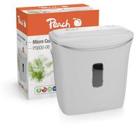 Déchiqueteuse de documents Peach Mikroschnitt - 4 feuilles - 12 litres / 130 feuilles A4 - coupe les documents en particules de seulement 2 x 14 mm