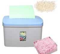 Déchiqueteuse de Papier Automatique à Coupe Zigzag, Portable électrique de 8,5 L, idéale lemballage de Cadeaux, Les Loisirs créatifs, la Maison, Le Bureau et Les fêtes.