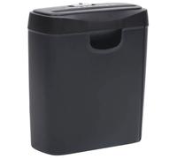 Déchiqueteuse de papier - vidaxl - 6 feuilles - Coupe en bandes - Noir - 29,2x14,2x32,6 cm - 10 L - 5,5 mm - 220 mm