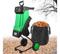 Déchiqueteuse électrique de jardin et broyeur à bois avec sac de collecte de 50 L - Puissant broyeur de feuilles, capacité de coupe de 40 mm, protection contre les surcharges pour pelouse et jardin