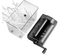Déchiqueteuse manuelle - Compacte - Protège la confidentialité - Ne nécessite pas d'électricité - 17 x 9,5 x 15 cm - Noire