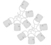 DECHOUS 10 Pcs Douilles pour Ampoules B22 vers E27 en Plastique Blanc avec Crochet Pratique, Compatibles Ampoules Led, pour Maison et Randonnée
