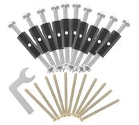 DECHOUS 10 Pièces Outil de Réparation de Cassette en Métal Noir Robuste Prise Réglable 65-91mm pour Boîte de Dérivation Murale Installation Rapide