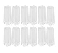 DECHOUS 12 Pièces Poignée Transparente pour Tringle à Store en Plastique | Remplacement de Poignée Cassée, Installation Simple, Transport Facile, Pièce Pratique pour Tige Filetée et Rideaux