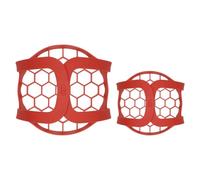 DECHOUS 2 Pièces Grille D'œufs Vapeur en Silicone, Cuiseur Œuf, Rouge, pour Poisson et Aliments, Cuisson et Pâtisserie, Panier Vapeur en Silicone
