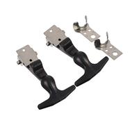 DECHOUS 2 Pièces Moraillon à Poignée en T pour Boîte à Outils, Capot | Acier Inoxydable et Caoutchouc, Absorption des Vibrations, Précharge Flexible, Installation Simple, Noir
