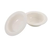 DECHOUS 2pcs Plaque Chauffe-Bougie en Céramique Blanche, Coupelle de Rechange pour Diffuseur D'arômes, Diffusion Longue Durée et Design Chapeau Élégant pour Maison
