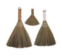 DECHOUS 3pcs mini balai de paille chinois en miscanthus pour nettoyage maison, dépoussiérage salon et terrasse extérieur