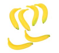 DECHOUS 6 Pièces Ornements Modèle Banane Artificiel Garde-Banane Jaune Décoration Simulation Faux Afficher Décoratif Banane Anti-Stress Banane Yellow Mousse Haute Densité