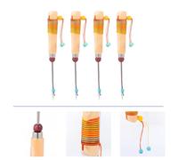 DECHOUS Accessoires pour la cérémonie thé Pu-erh 4 pièces, couteau et aiguille en acier inoxydable, outils pratiques pour gâteau de thé, pour amateurs