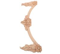 DECHOUS Applique Décorative en Bois Sculpté, Applique pour Meubles, 11,79x3,93 Po, Bois Beige, Style Antique Élégant, pour Portes et Mobilier, DIY Décoration Intérieure