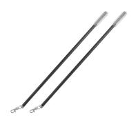 DECHOUS Baguettes de Tirage en Alliage D'aluminium et Plastique pour Rideaux Compatibles Tringles Romaines, Pack de 2 Facile et Fluide pour Décoration Intérieure