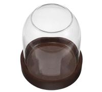 DECHOUS Bocal de Rangement pour Couverts, Bocal à Ustensiles en Verre avec Base en Bois, Design Détachable, Décoratif, pour Fourchettes et Couverts, la Cuisine et Coin Petit-déjeuner