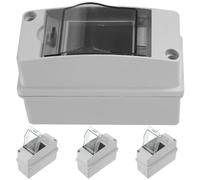 DECHOUS Boîte de Protection de Distribution 2 Voies en Abs et PC avec Couvercle Transparent Étanche Ip65 4 Pièces, Gestion Double Alimentation pour Véhicules Électriques en Zones