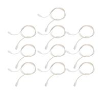 DECHOUS Câbles d'alimentation Connecteur Double Extrémité 3 Broches Lot de 10 pour Éclairage Stable Câble Tubulaire Blanc en Plastique 100cm pour Tube LED T5 T8 à Domicile et Atelier