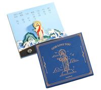 DECHOUS Calendrier de Bureau 3d à Détacher 2027, Paysage Montagne Bleu | Papier, Mises à Jour Mensuelles Faciles, Décor Créatif de Comptoir, pour Enseignant et Rentrée Scolaire