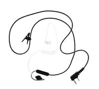 DECHOUS Casque à Tube Acoustique Transparent, Écoute Discrète | Fil Clair, Embout Souple, Micro, Clip Transparent, pour Personnel Hôtelier, Secouristes