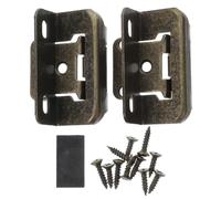 DECHOUS Charnières de Porte D'armoire en Acier 1/2 Pouce à Fermeture Automatique Semi-cachées, Lot de 2 Pièces pour Intérieurs Traditionnels et Marine