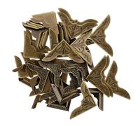 DECHOUS Coins de Protection en Métal Or pour Livres 48pcs, Protège-Coin Décoratif Surface Lisse, Style Ancien Délicat, pour Livres et Albums