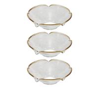DECHOUS Compatible Plupart des Bougeoirs 3 Pièces Protection Anti-Gouttes en Verre Design Fleur Élégant pour Bougeoirs Coniques pour Hôtels et Maisons
