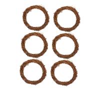 DECHOUS Couronne en Rotin Naturel 20 CM Lot de 6 Couronnes Décoratives en Osier pour Porte Décoration de Noël et Fêtes pour Compositions et Ambiance Chaleureuse