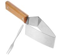 DECHOUS Couteau Coupe-pastèque Inoxydable Ergonomique avec Fourchette Outil Portable pour Découper Pastèque Morceaux Triangulaires Pratique pour Cuisine Pique- et Barbecue