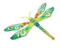 DECHOUS Décoration Murale Libellule en Fer Vert 1 Pièce - Sculpture Murale Extérieure pour Jardin, Décoration de Clôture de Jardin, Art Mural de Chambre et Patio, Ornement Métallique