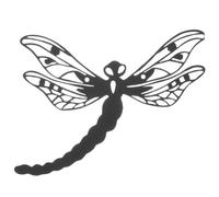 DECHOUS Décoration Murale Ornement Suspendu Libellule Ajourée en Métal Noir en Fer Design Artistique et Élégant pour Salon ou Bureau pour Intérieur