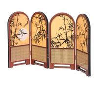 DECHOUS Écran Pliant Miniature Chinois Décoratif Panneau de Bureau Style Traditionnel Feng Shui Petit Séparateur pour Décoration de Comptoir Ornement de Bureau et Maison