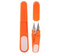 DECHOUS Ensemble de Petits Ciseaux Outil Multifonctionnel en Plastique Orange pour Coupe Précise de Ligne de Pêche pour Couture, Broderie et Travaux Manuels